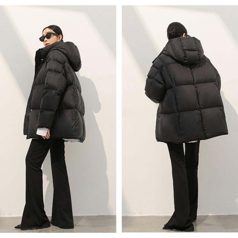 

New Cotton-padded Jacket Women s Winter Long Korean Loose Padded Cotton-padded Jacket Joker Fashion Coat. L чорний