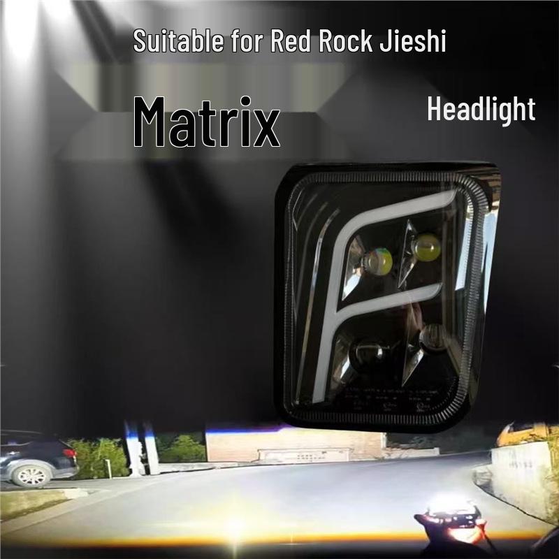 

SAIC Hongyan Jieshi Front Headlight Assembly with Modified C100M500 Jiekaduo Super Bright Lens Standard