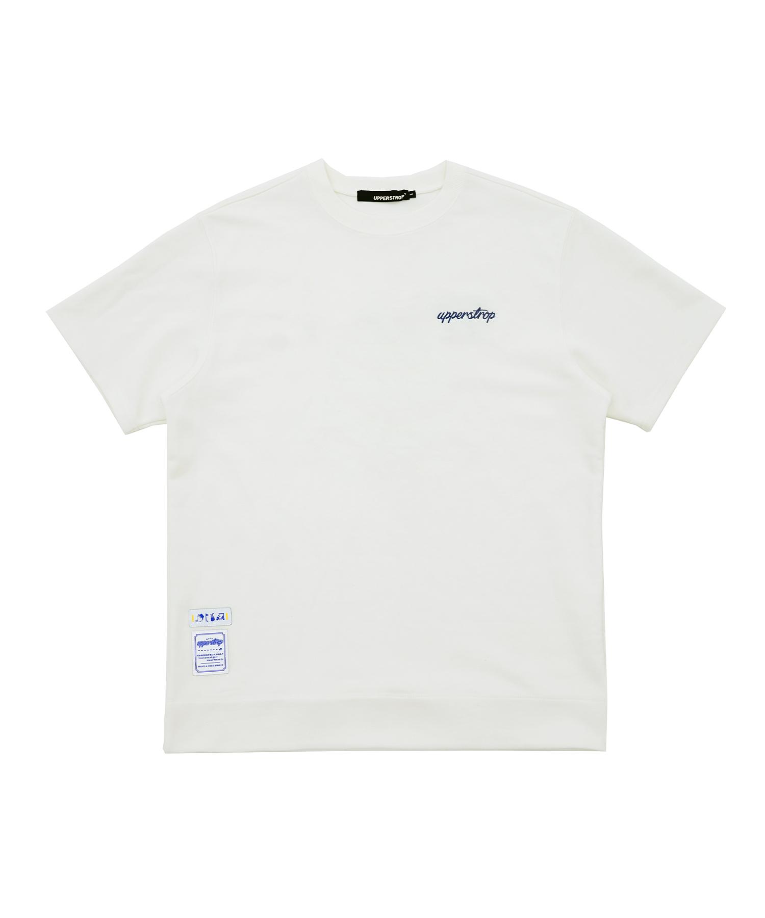 Upper Strop [Up3066] Upst Golf Big Logo Short Sleeve Sweatshirt Ivory M