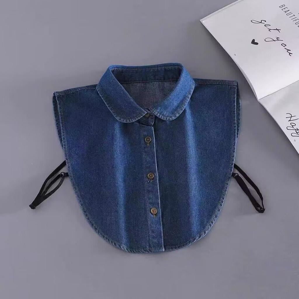 Women's Autumn and Winter Korean Version Denim Fake Collar Versatile Collar Casual Fashion Sweater Hoodie Interior Decoration Collar