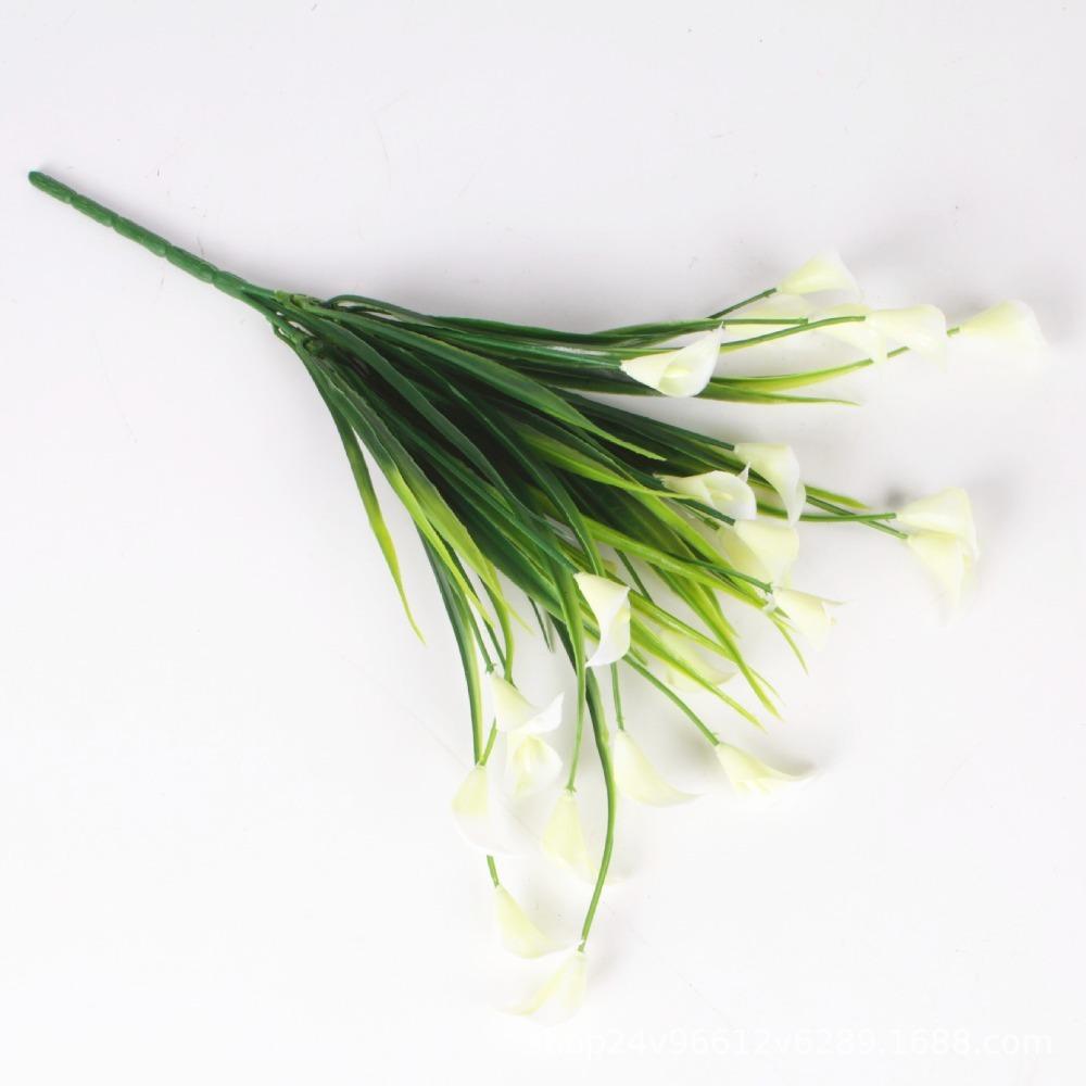 

Свадебная мини искусственная калла цветочная композиция 25 головок/букет лилия водная украшение стола белый