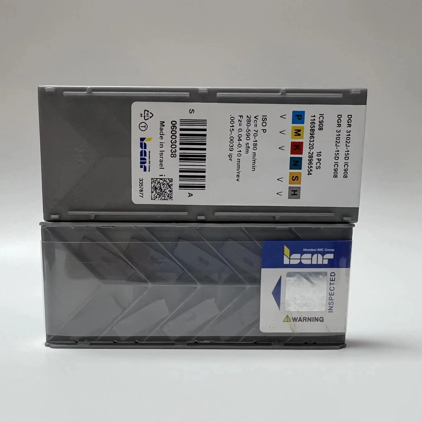

ISCAR / DGR3102J-15D IC908 /Industrial indexable carbide inserts 10 Pcs