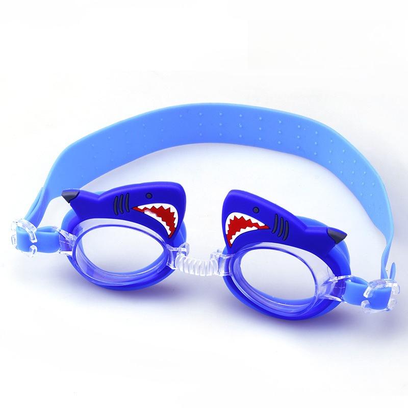 Cute Waterproof and Anti Fog Children s Swimming Goggles with Adjustable Strap темно-синий
