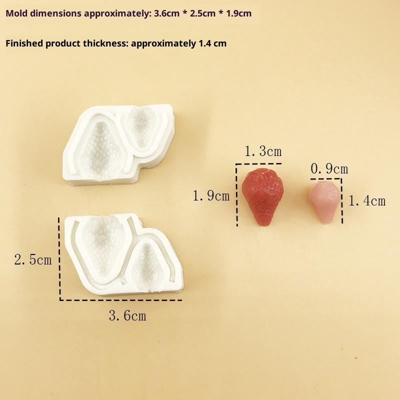

3D Strawberry Silicone Mold - DIY Handmade Fondant Cake Decoration Mousse Cake Chocolate Mold