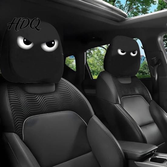 Headrest Cover for SUV Funny Car Covers Spooky Pattern Seat Polyester Protector Protector Universal Breathable Stretchy Interior Accessories