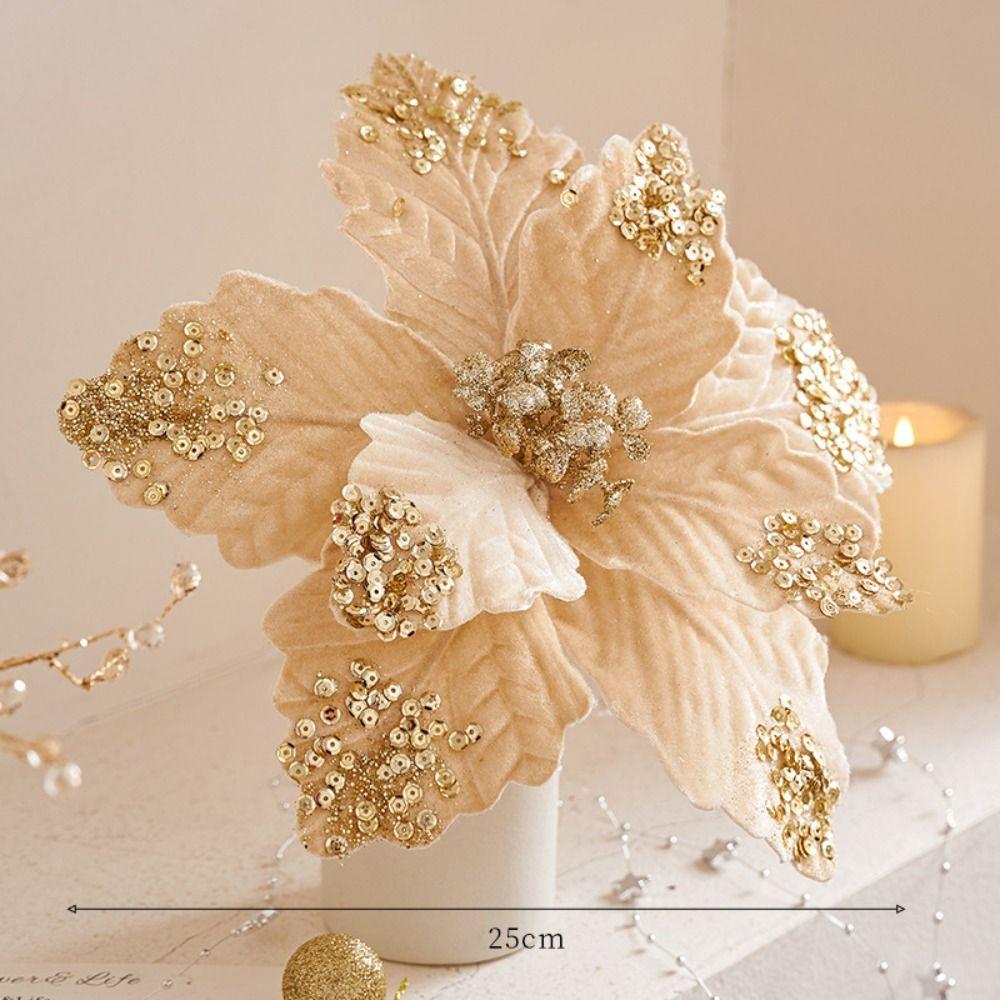 Christmas Style Simulation Flowers 25cm Length Christmas Tree Decorations  Wedding Decorations