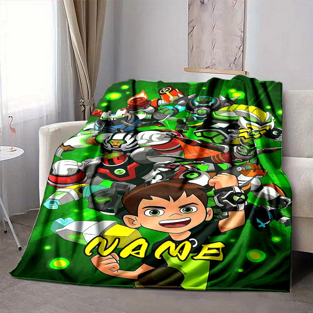 Custom 1pc Ben Alien Force Blanket, Soft And Comfortable Blanket, Casual Warm, Camping Travel Blanket, Birthday Gift Q9129