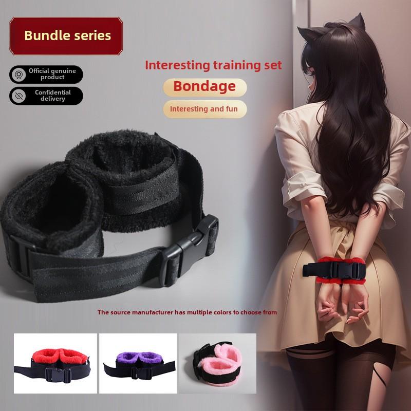 Adult Binding Anti Stripping Plush Black Handcuffs Red Pink Purple Sm Toy Couple Hand Binding Sex Toy for Sexual Use