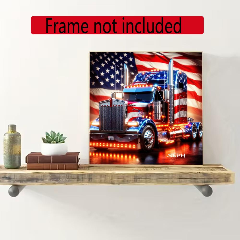 Kenworth 5D Diamond Painting Round Diamond Rhinestones Mosaic Diamond Embroidery Wall Paintings Rhinestones Gift Frameless