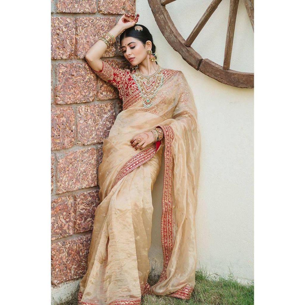 Premium stoff 3mm broderi arbeid blonderkant med 5 mm paljett butti med jati Dori arbeid saree