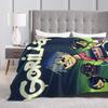 British GorillazS Virtual Band Rock Hip-Hop Blanket  Warm Soft Novelty Plush Throw Blanket For Travel Office Flannel Bed Cover