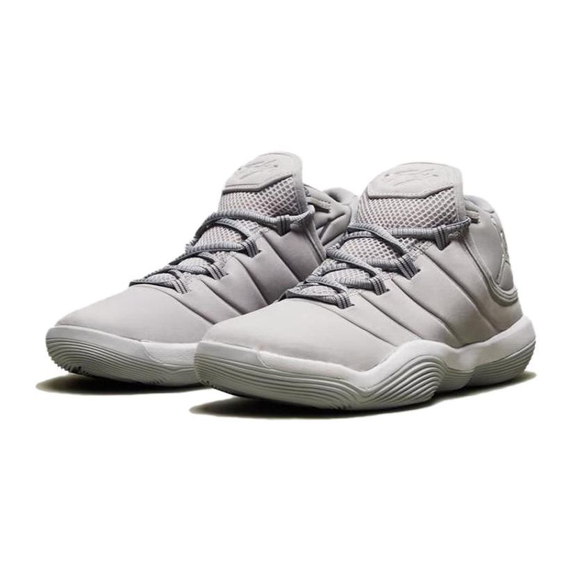 Jordan Super.Fly 2017 BG Wolf Grey White Pure Platinum Kids' Basketball Shoes 921208-003