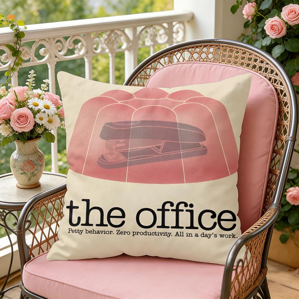 Funny TThe OOffice Cushion Cover Soft Plush Throw Pillow Cover DoubleSided Decorative Cushion Case Sofa Bedroom Home Decor