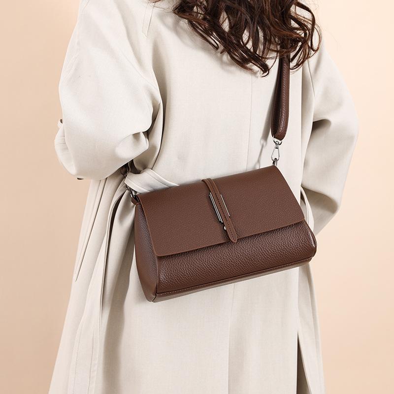 High-end Women's Bag 2026 New Large Capacity Soft Leather Casual Fashi Shoulder Bag Crossbody Small Square Bag
