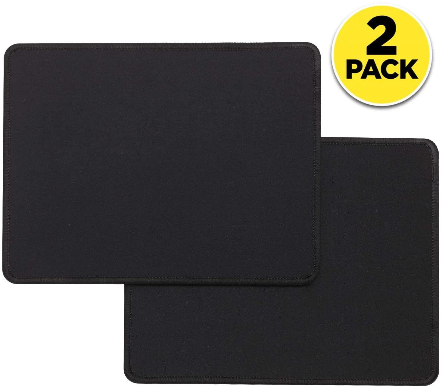 2-Pack Non-Slip Mouse Pad Stitched Edge PC Laptop Computer Gaming Rubber