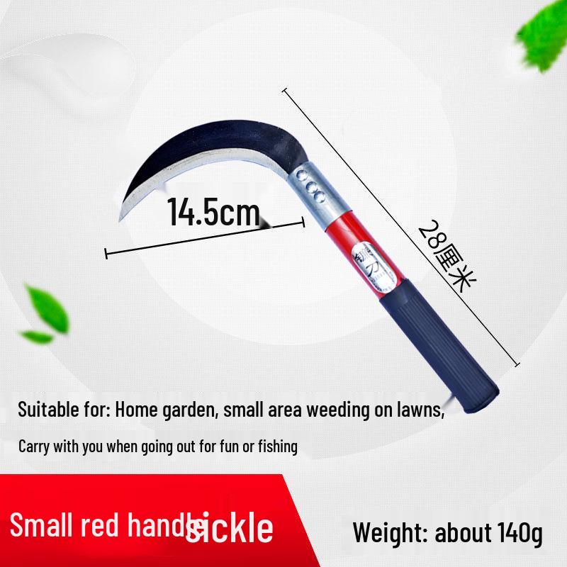 Изогнутый серп из марганцевой стали: Легкий инструмент для прополки и рыбалки с длинной ручкой