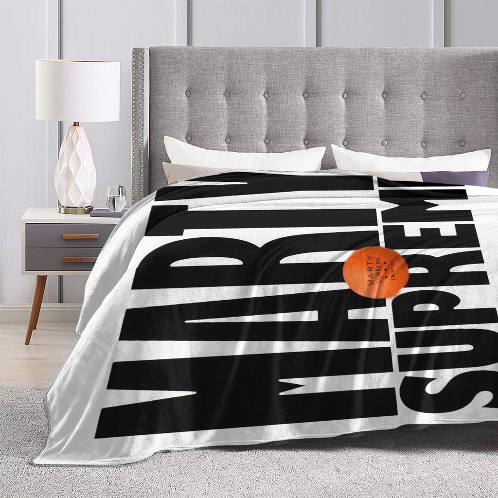 Marty Supreme Blanket Cover Ping Pong Film Wool Throw Blanket Bed Sofa Decoration Soft Warm Bedsprea,