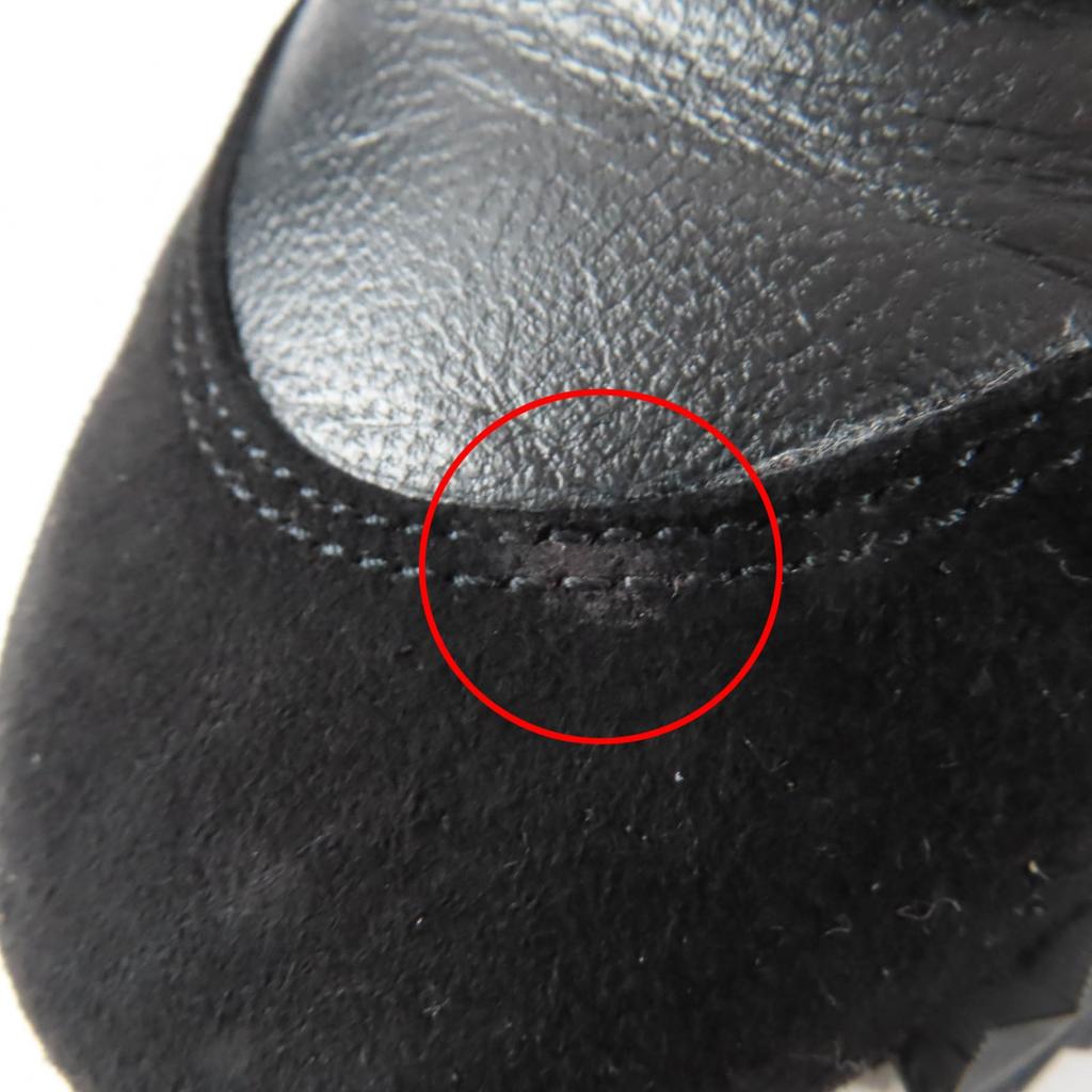Great HERMES High cut sneakers hip hop H logo lace-up leather black Women 37 Used