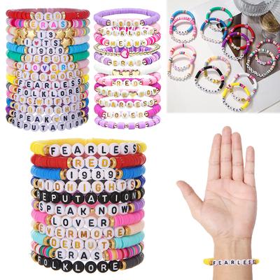 11/14 STUKS Kleurrijke vriendschapsarmbanden voor Taylor Swift-fans Albumarmbanden Letterkralenarmband voor tienermeisjes Feestgunsten