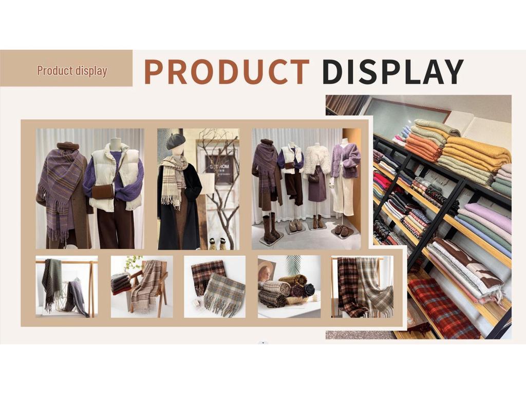 2024 Korean Style Women's Tassel Imitation Cashmere Shawl Scarf - Thick, Warm, Dual-Use, Perfect for Students and Christmas