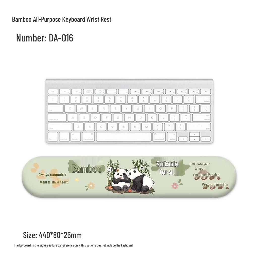 Cute Bamboo Mouse & Keyboard Wrist Rest: Anti-slip, Tendon Support, Home/Office Use