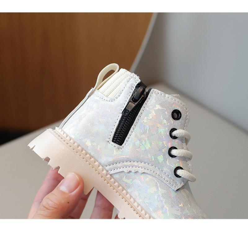 New Autumn Children's Shoes - Kids' Martin Boots, Mid/Little Children's Short Boots, Waterproof, Fashionable Patent Leather Boots for Boys and Girls