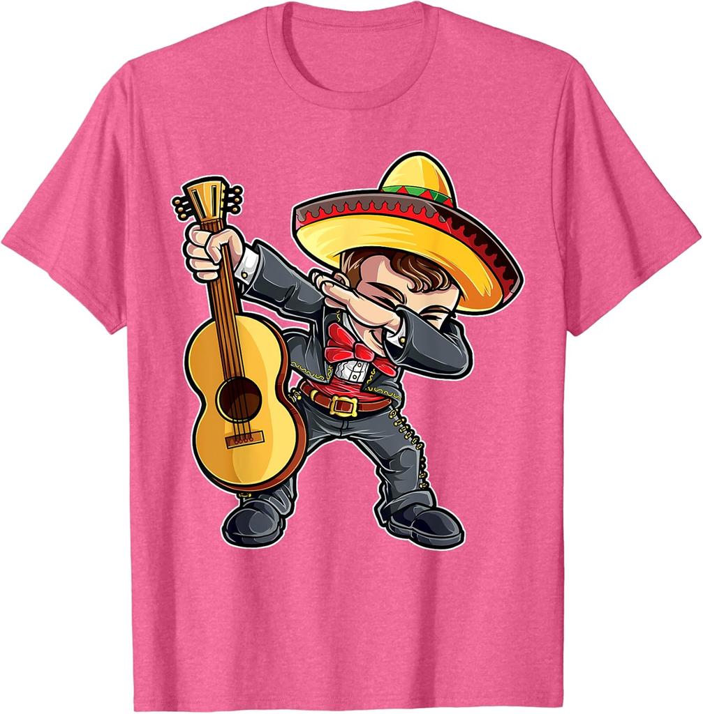Dabbing Mariachi T Shirt Cinco De Mayo Kids Boys Unisex Mexican T-Shirt