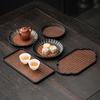 Chinese Tea Table Tureen Base Support Teapot Mat Bamboo Alloy Purple Sand Teapot Kettle Mat Pot Mat Serving Trays Tea Tray