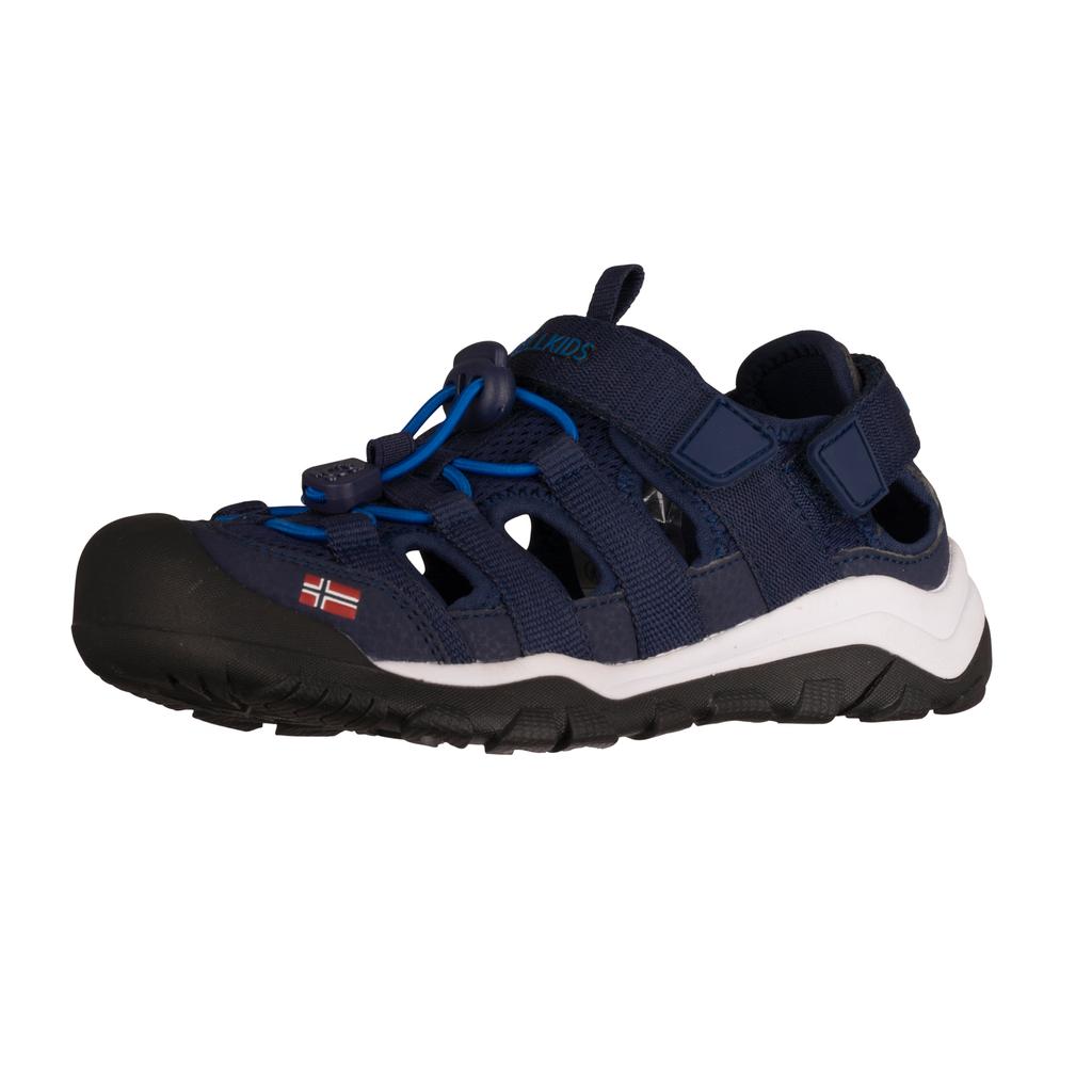 Children's Sports Sandals for Boy/girl Trollkids Kids Kristiansand Sandal XT Navy/medium Blue (665-117)