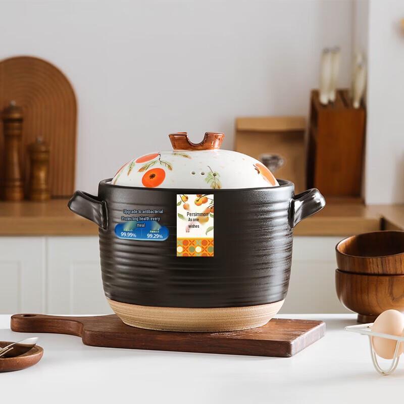 Chufuren Hand-Painted Ceramic Stew Pot