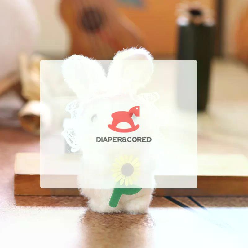Cute Flower Rabbit Bunny Plush Animals Doll Stuffed Toy Keychain Pendant Backpack Hangings Decor Girly Bag Kids Gifts