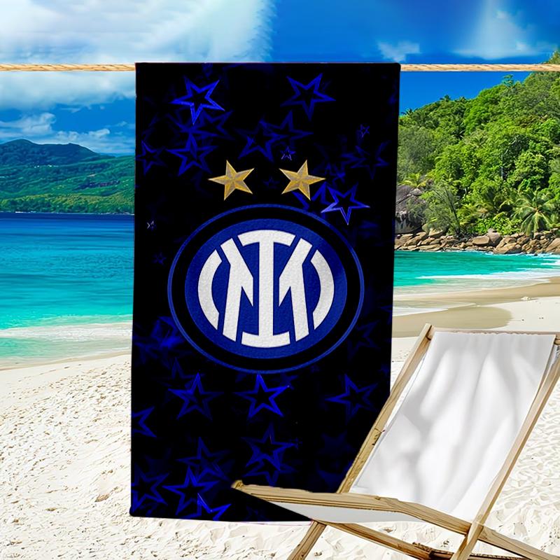 Proof Beach Towel with a Inter Milan Logo1 Pattern - Soft,absorbent,quick-drying,machine Washable - Perfect for Swimming,camping,bathing