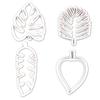 4pcs Leaf Biscuit Mold 3D Cookie Plunger Cutter Pastry Decorating DIY Food Fondant Baking Mould Tool Tropical Leaves Embossing