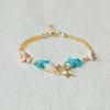 Handmade Seashell & Crushed Stone Bracelet with Lobster Clasp - Perfect Summer Travel Souvenir
