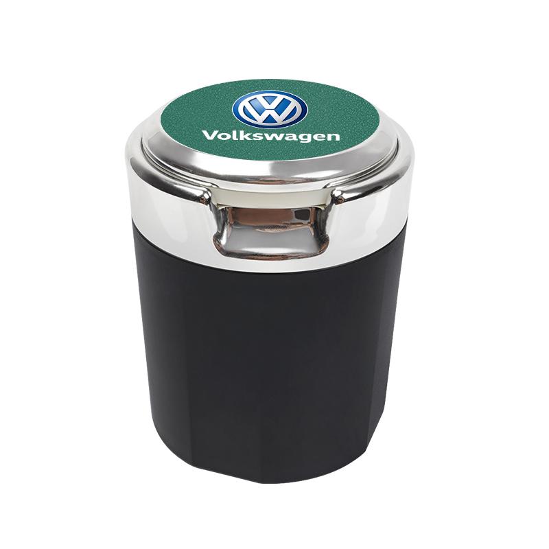 T312026 Hot VOLKSWAGEN Car Interior Ashtray Portable Garbage Box Storage Barrel For VW RLine Golf Tiguan Jetta Transporter Passat P