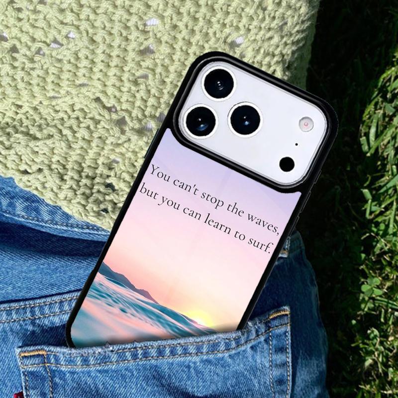 Learn To Surf Can't Stop Waves Mobile Phone Case Compatible with IPhone 17 16 15 14 13 12 11Pro Max 17 Air Cover