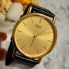 [USED] Mens Watch SEIKO Quartz Gold Dial Genuine Leather Belt Vintage Working Japan Store