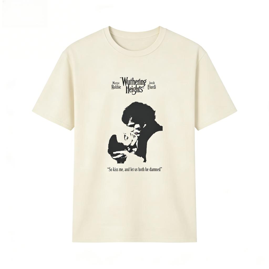 Film Sturmhöhe reines Baumwoll-Grafik-T-Shirt unisex 2026 Sommer Neu Emily Brontë Rundhals Mode Kurzarm Unisex-Shirt