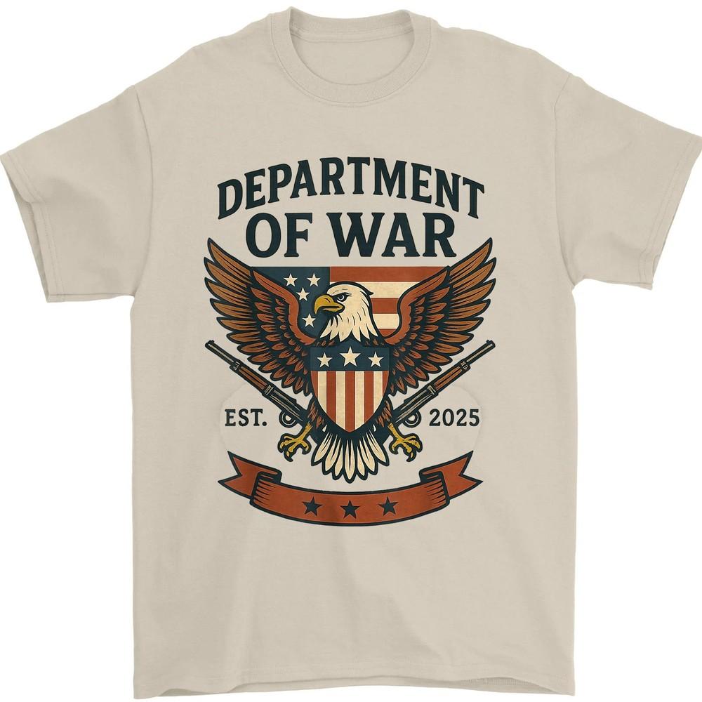 

Department of War Established 2025 Re-Established American Flag Unisex T-Shirt 3XL