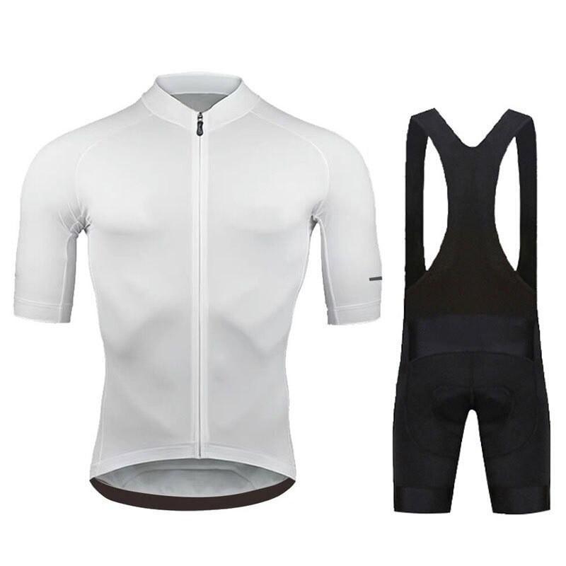 Mens Cycling Jersey Bib Shorts Set Breathable Quick-Dry Mountain Bike Apparel Outdoor Sports