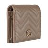 Gucci GG Marmont Logo Snap Closure Leather Wallet Women wallet Gray Brown 466492-DTDHD-1523