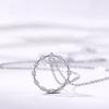 Diamond Circle Wreath Necklace Women's Fashion Versatile Niche Exquisite Temperament High-end Pendant