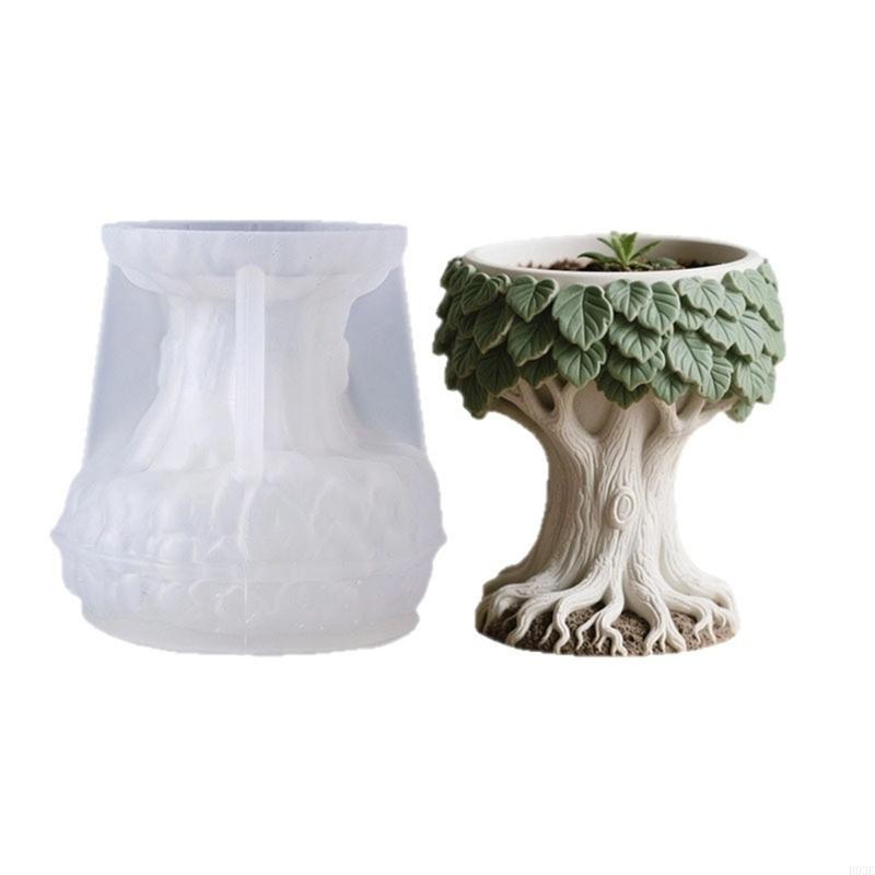 Creative Tree Silicone Mold For Cement Cup Planter Holders Storage Container Home Decoration Item Crafting B03E
