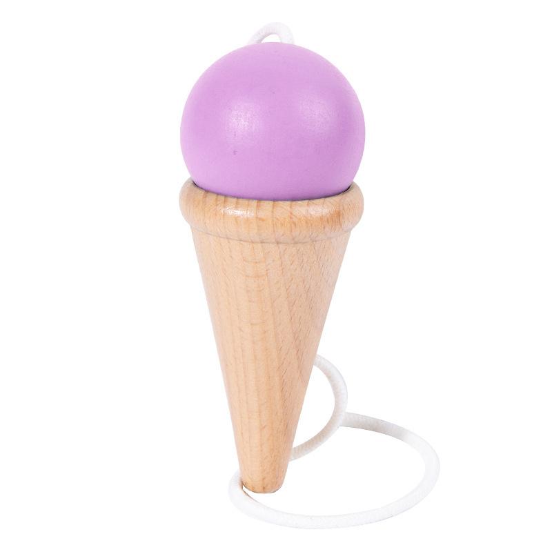 Fun Ball and Cup Toy Set for Kids Outdoor Throw and Catch Ball Game Balance Hand-Eye Coordination Motor Skill Training Beech Toy