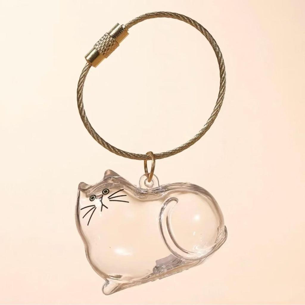 Creative Cat Fur Storage Keychain Pendant