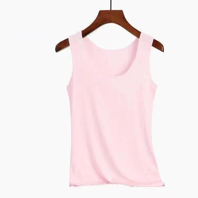 Ladies Seamless Ice Silk Thin Vest Base Single Wear All-match Large Size Outer Wear Sling