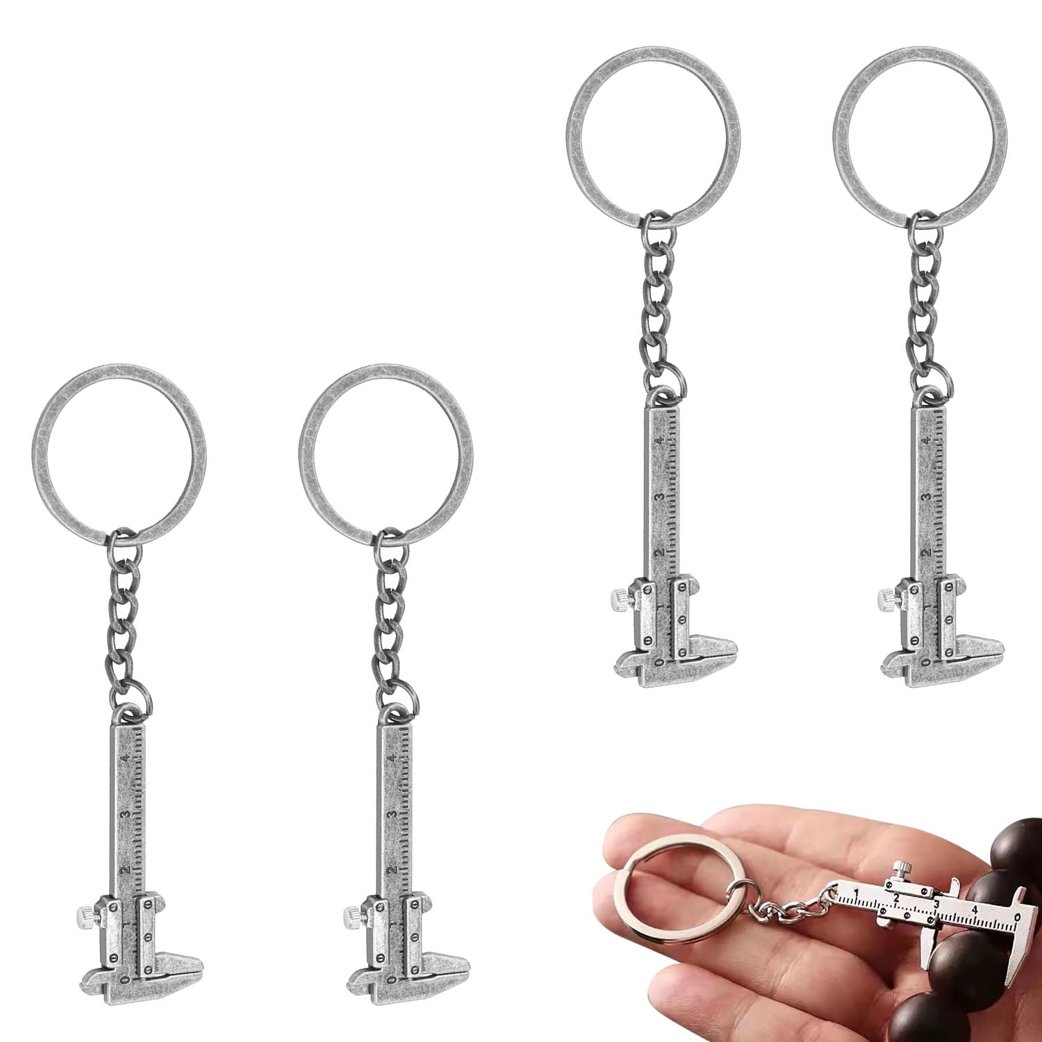 Digital New Fashion Car Key Mini Portable mm Keychain Measuring High Inner Diameter Outer Diameter Automotive Turbo Keychain Ruler Caliper Caliper,