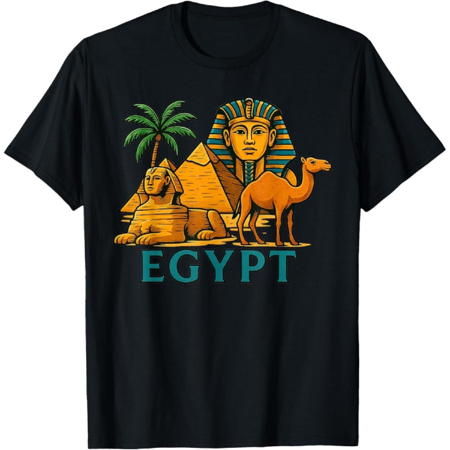 

Egypt Travel Sphinx Camel Pyramids Ancient Egyptian T-Shirt XXXXXL чорний