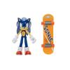 Sonic The Hedgehog - Figurine articulée 10cm - Personnage Sonic + skateboard