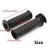 2PCS Black Silicone Diamond Nonslip 7/8" Motorcycle Handle Bar Sleeve Hand Grip